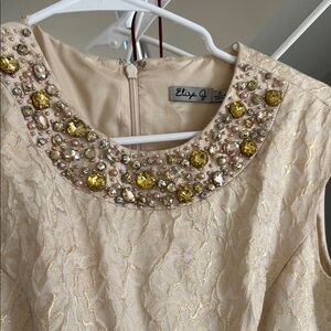 Eliza J Gold Embellished Dress